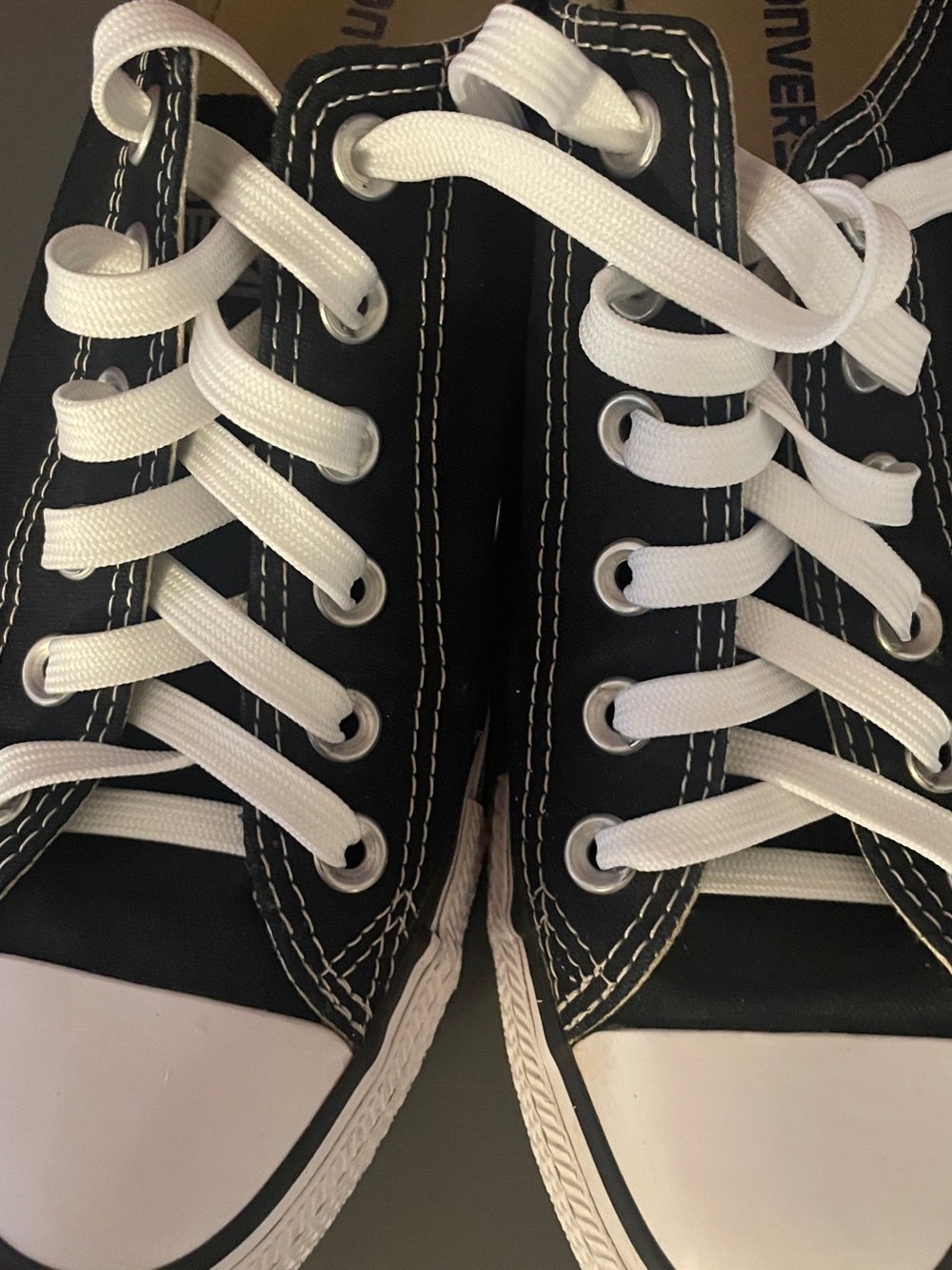 Converse Chuck Taylor All Star Black Low Top Canvas Sneakers Unisex M7 W9 - Picture 7 of 12